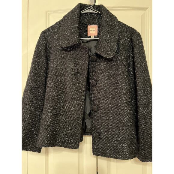 Old Navy Black Sparkly Dressy Cropped Jacket Women's Large - Picture 1 of 10